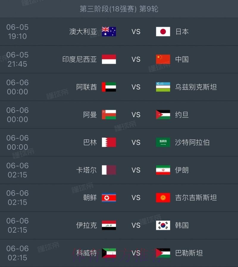 世界杯完整赛程今日